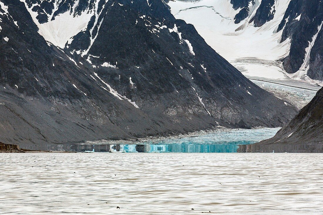 Calving glacier mirage