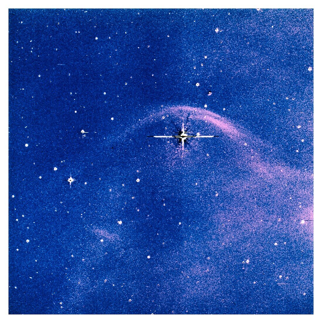 Bow shock around star Vela X-1, optical image