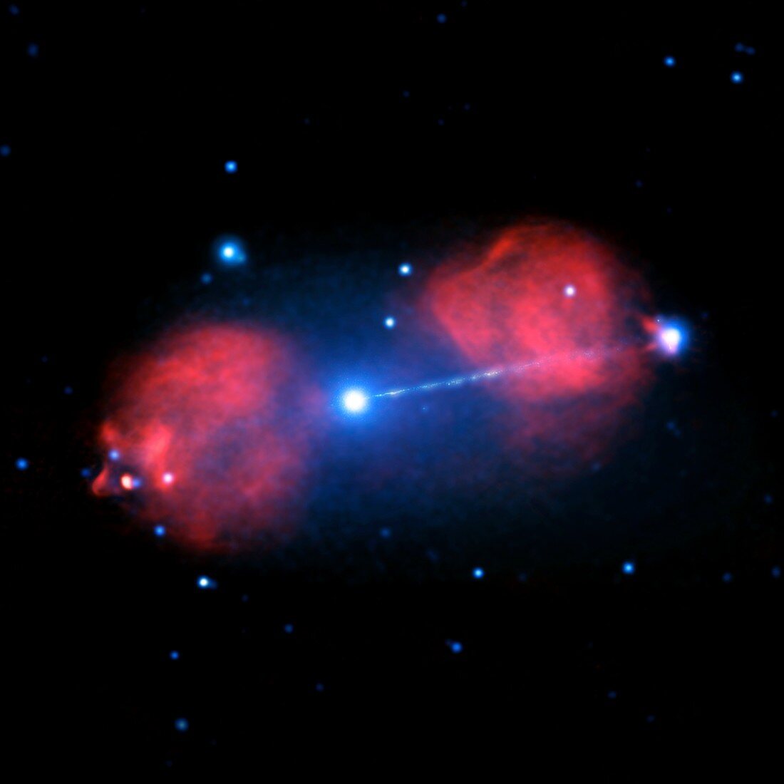 Pictor A galaxy, X-ray and radio image