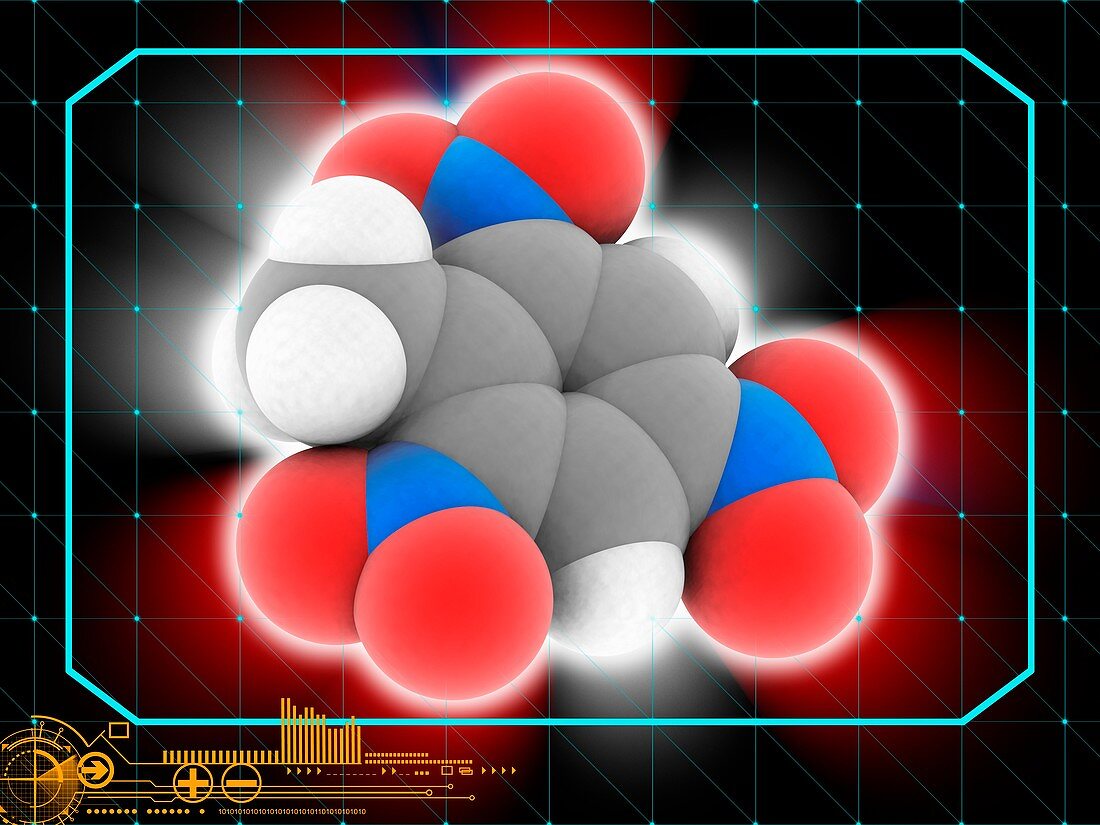 TNT explosive molecule