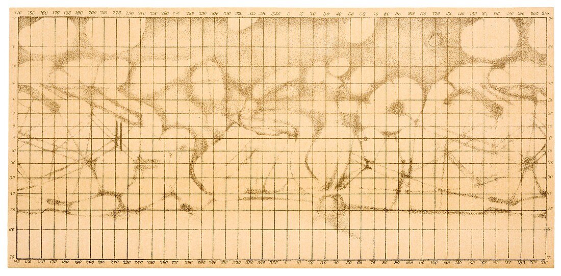 Schiaparelli's map of Mars 1882