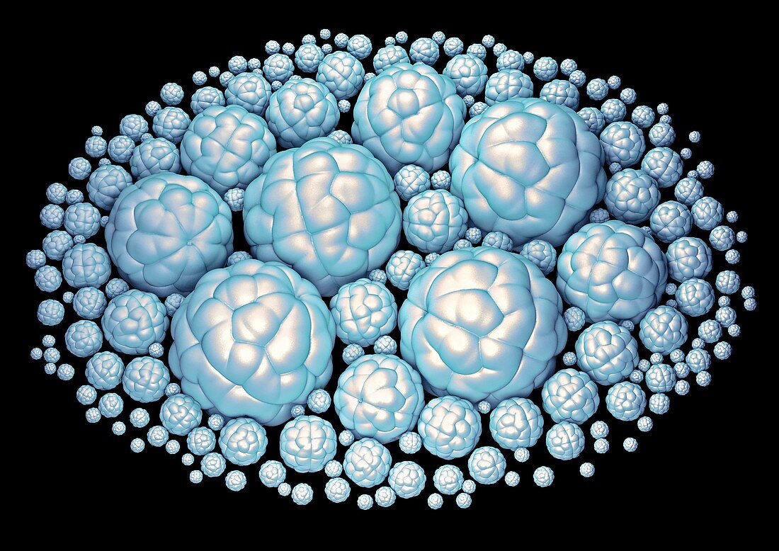 Nanoparticles, illustration