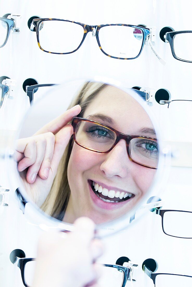 Woman wearing glasses