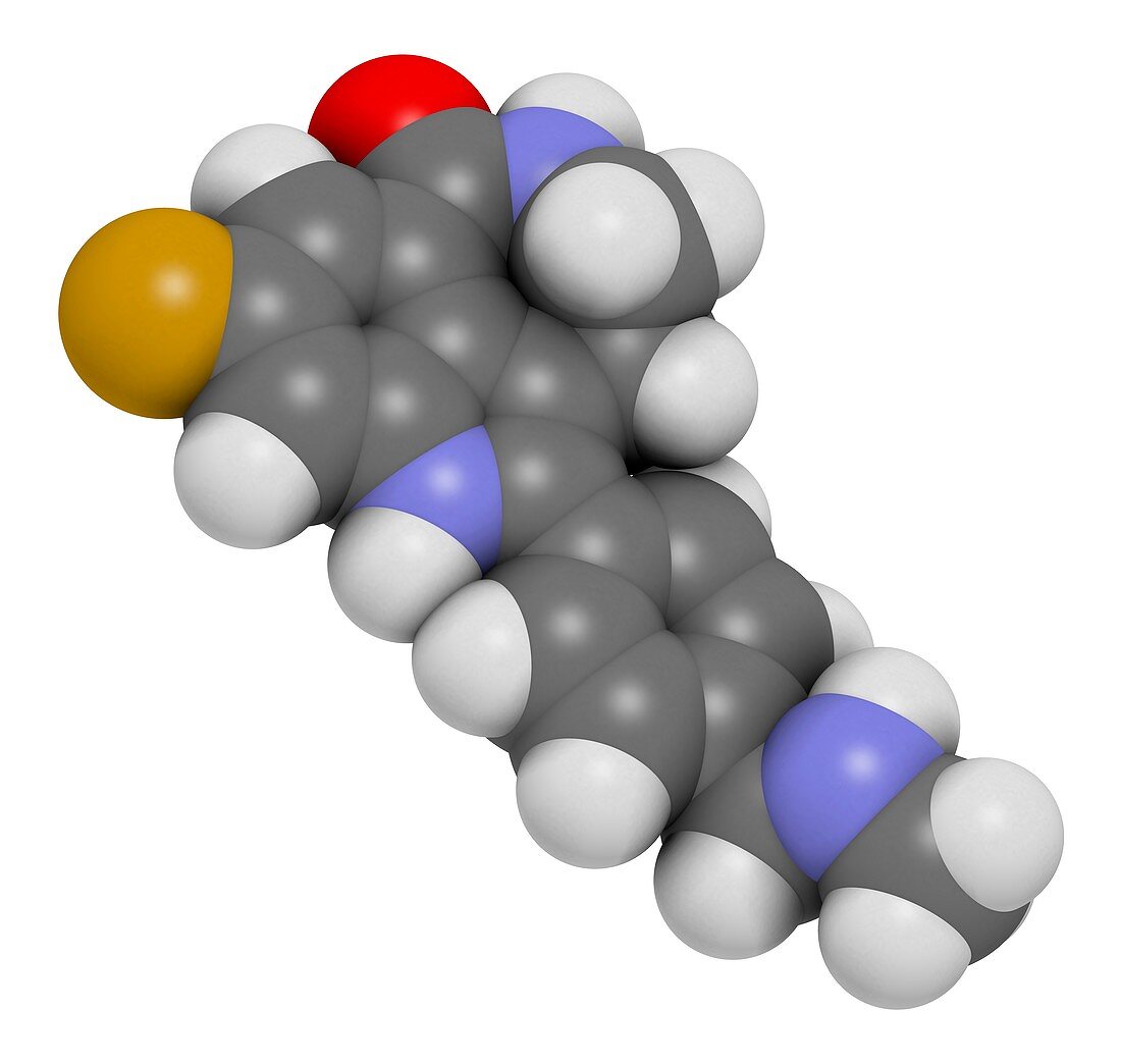 Rucaparib cancer drug molecule