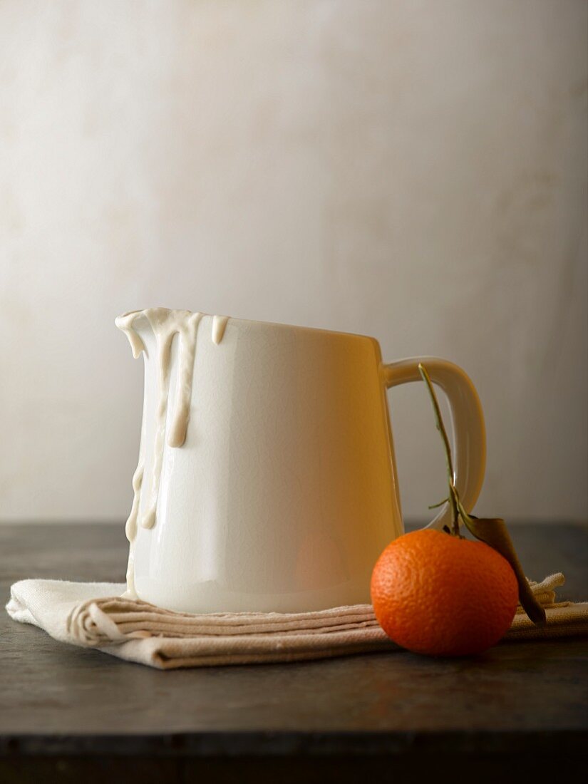 Waffle batter in a jug