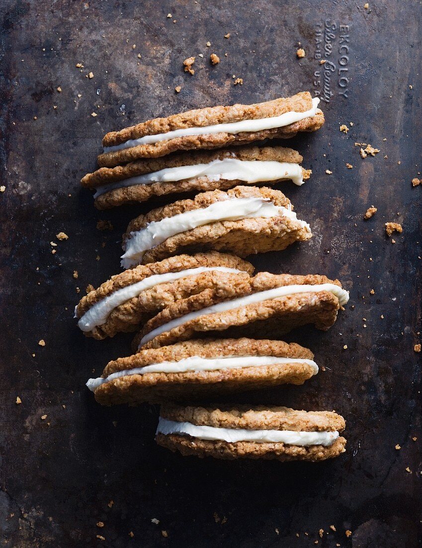 Oatmeal Cream Pies (Haferplätzchen mit Cremefüllung, USA)