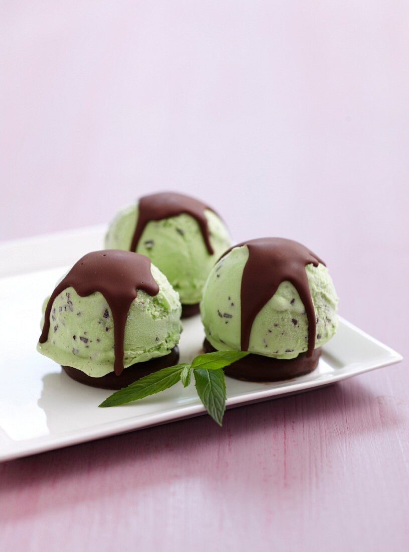 Chocolate Mint Bombes