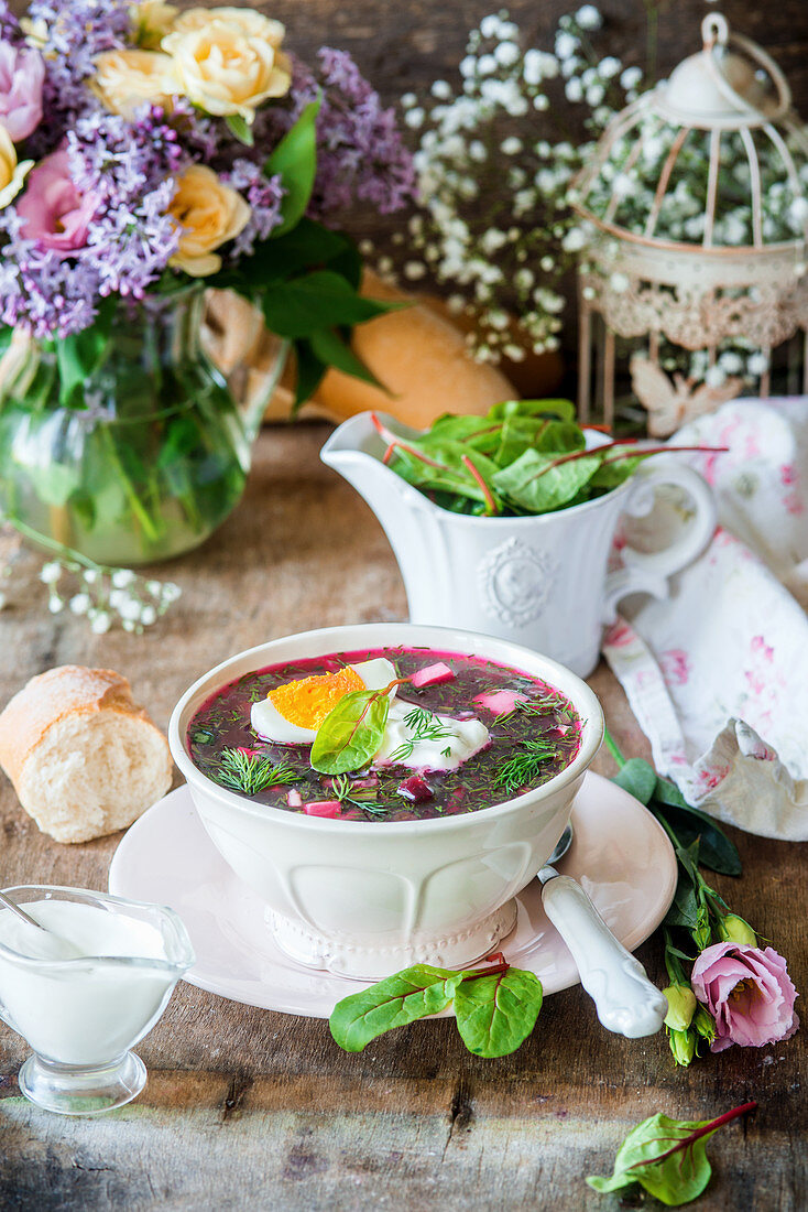 Cold beetroot soup