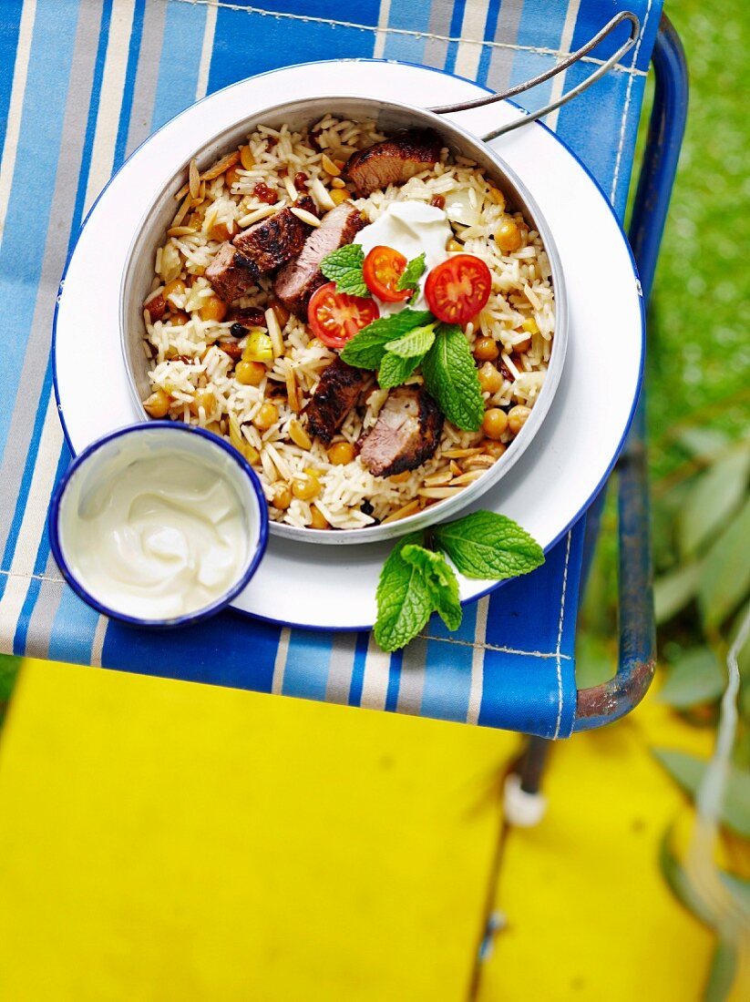 Moroccan Rice and Lamb