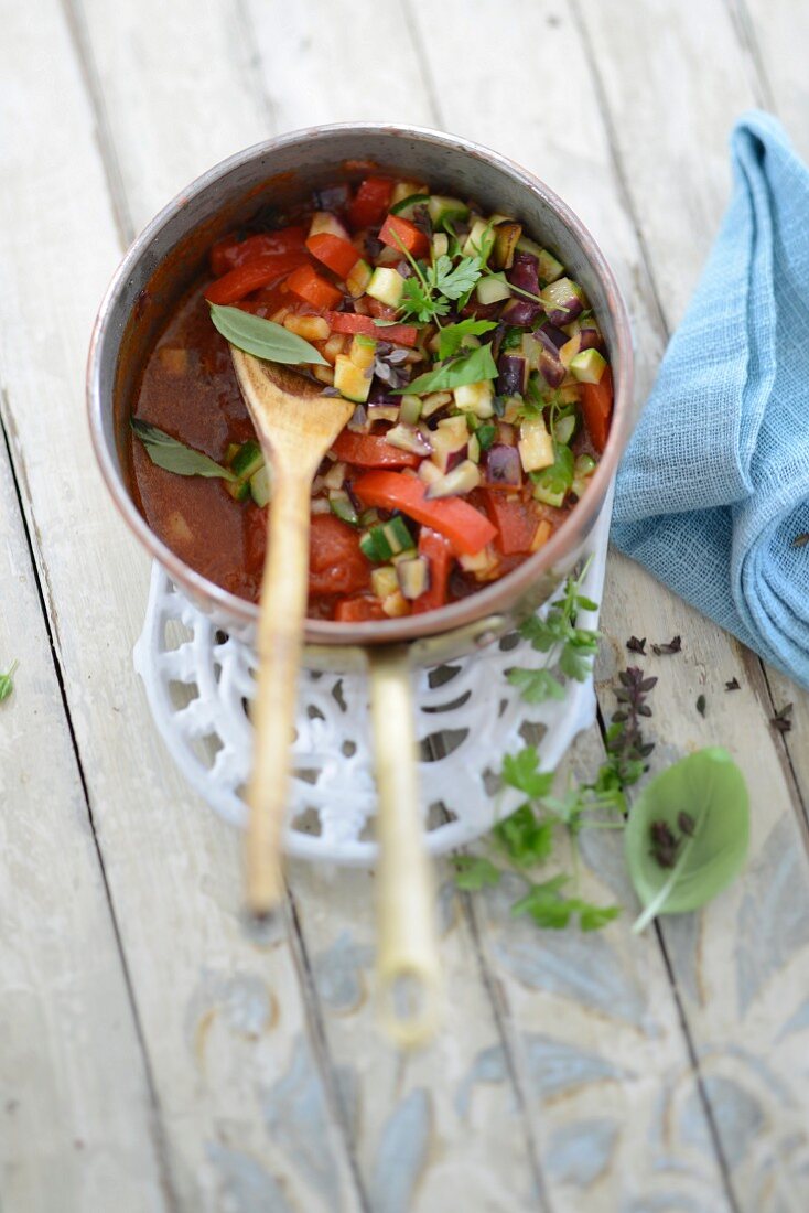 Ratatouille im Kochtopf