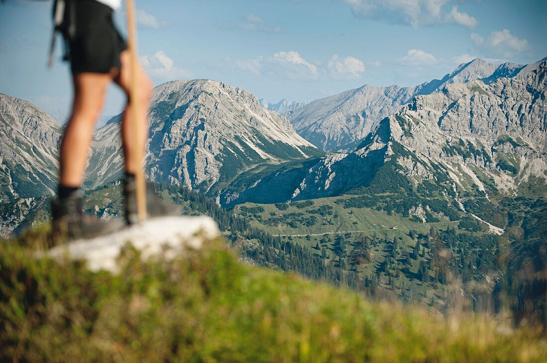 Wanderung von der Schwarzenberghütte bei Bad Hindelang zum Engeratsgrundsee, Bayern, Allgäu