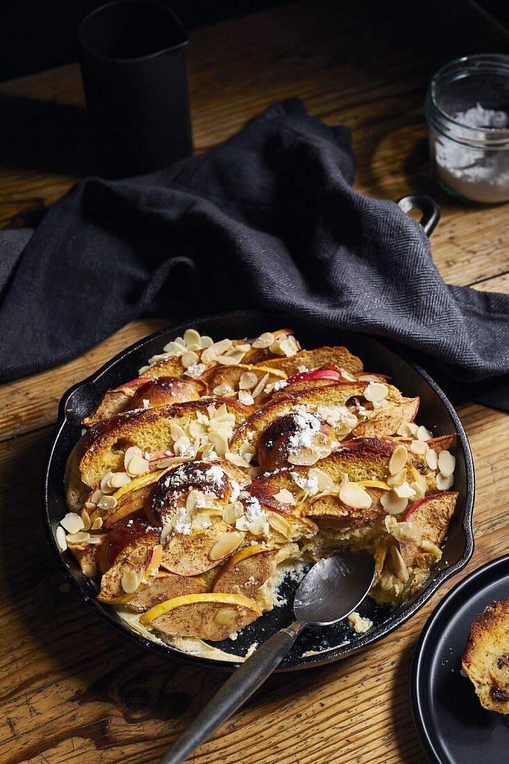 Brioche ofenschlupfer (bread pudding) with apple