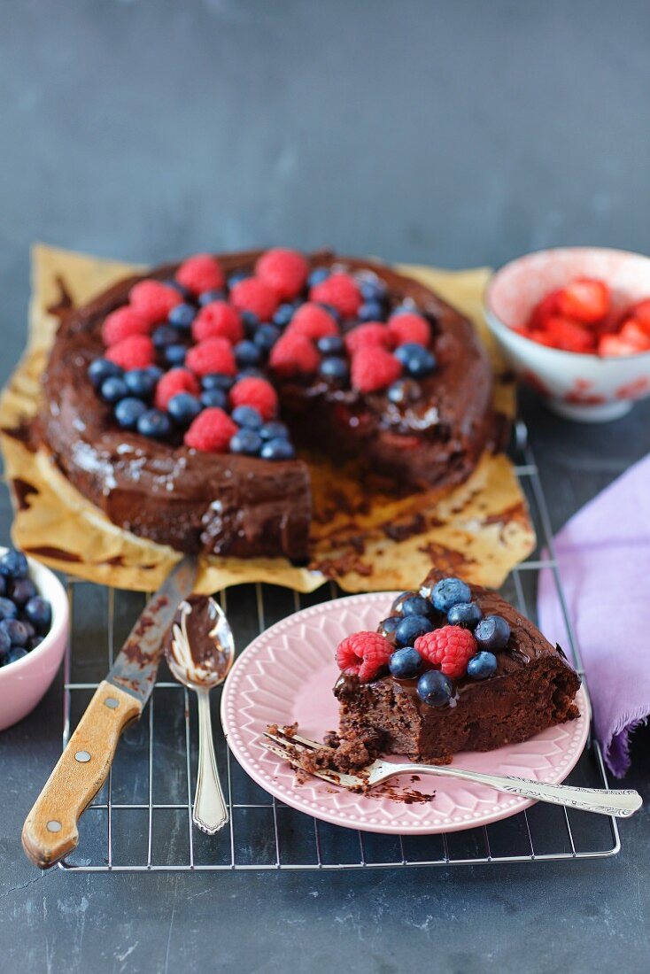 Kidneybohnen-Brownie-Kuchen, mehllos und zuckerfrei