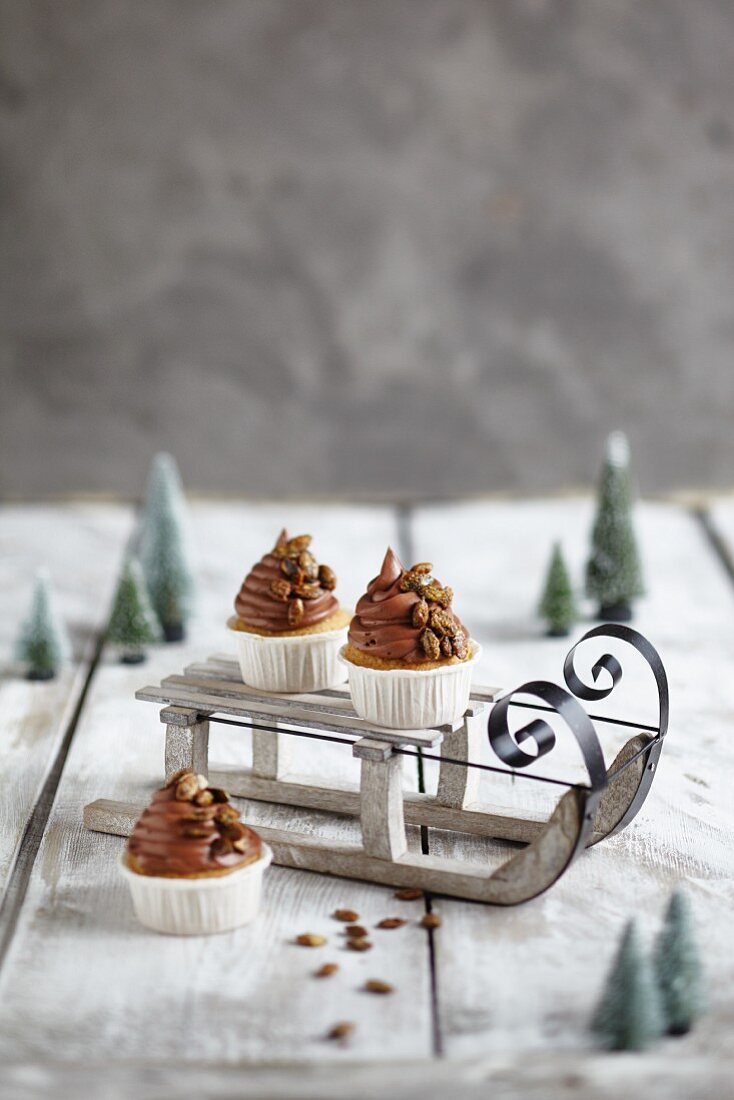 Maronen-Cupcakes zu Weihnachten