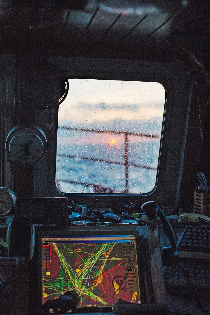 The fishing boat 'Avel an Heol' out at sea in France