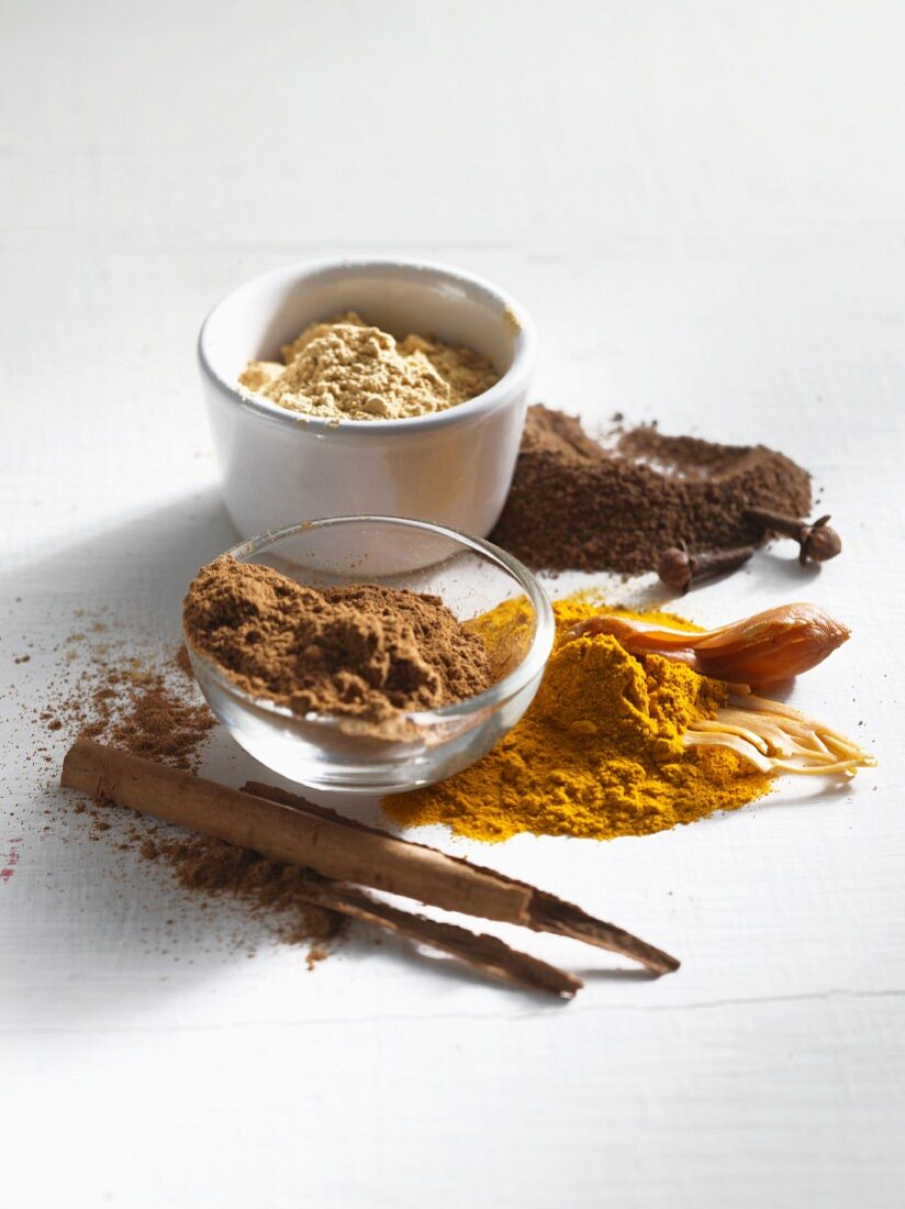 Various spices for gingerbread