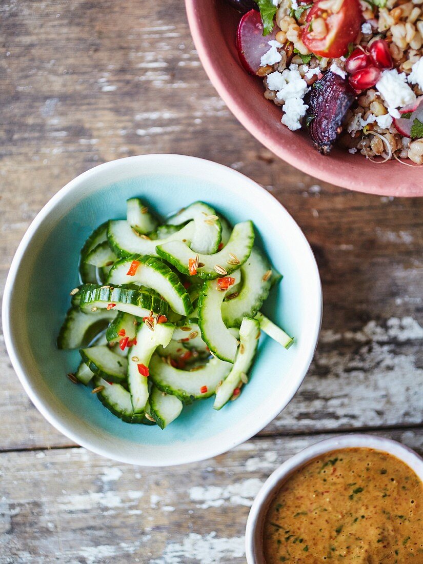 Cucumber and chilli salad