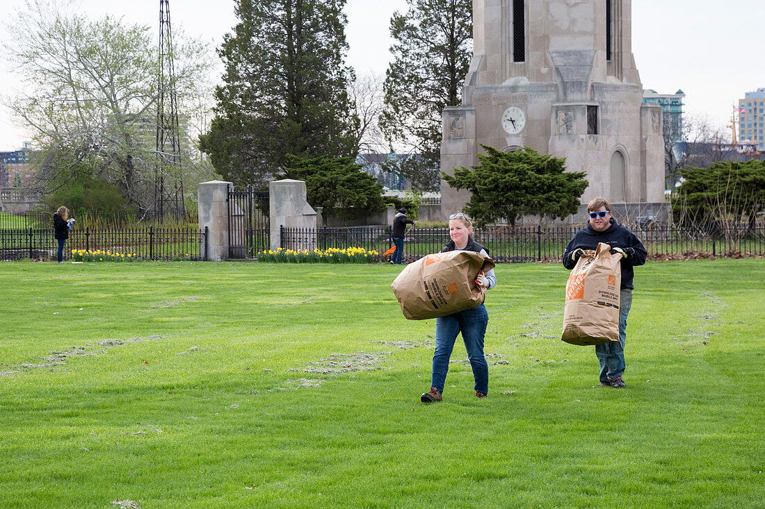 Volunteer park cleaning, USA