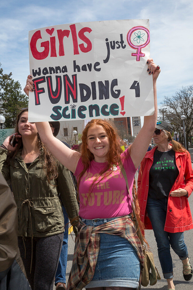 March for Science protest, Michigan, USA