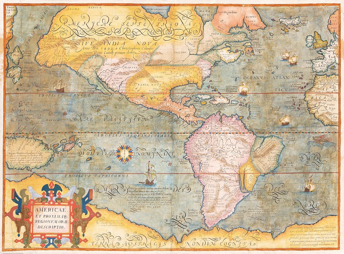 North and South America, 1590s