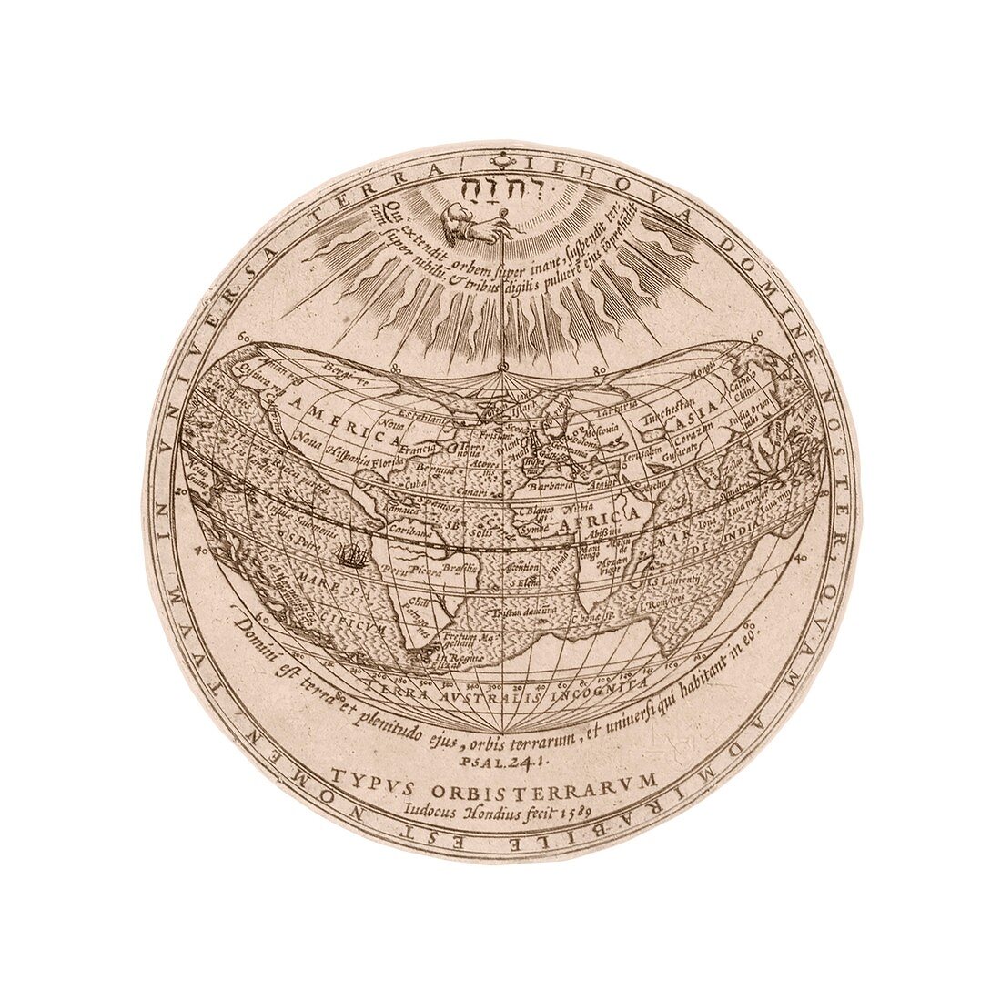 World map, 1589