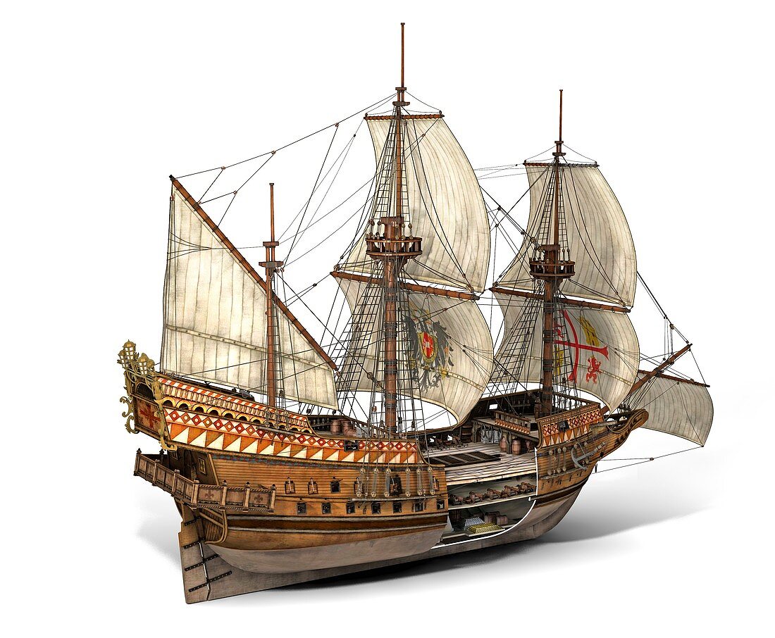Spanish galleon San Jose, illustration