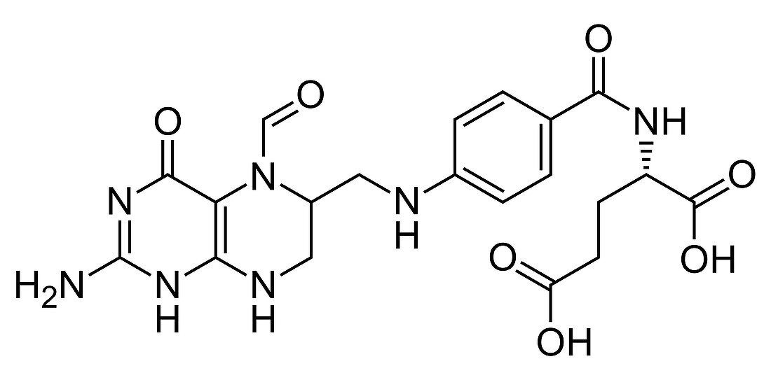 Folinic acid, skeletal formula