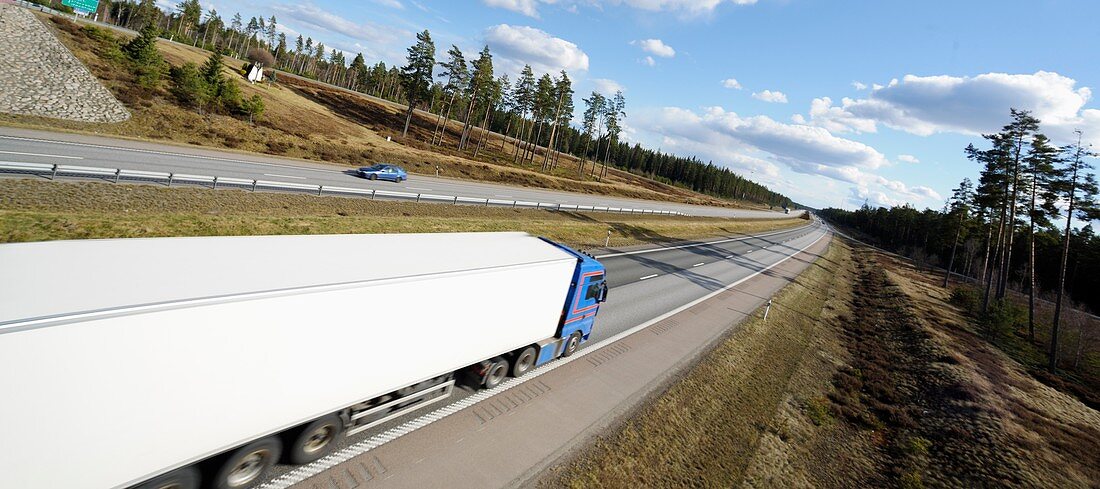 Truck on motorway