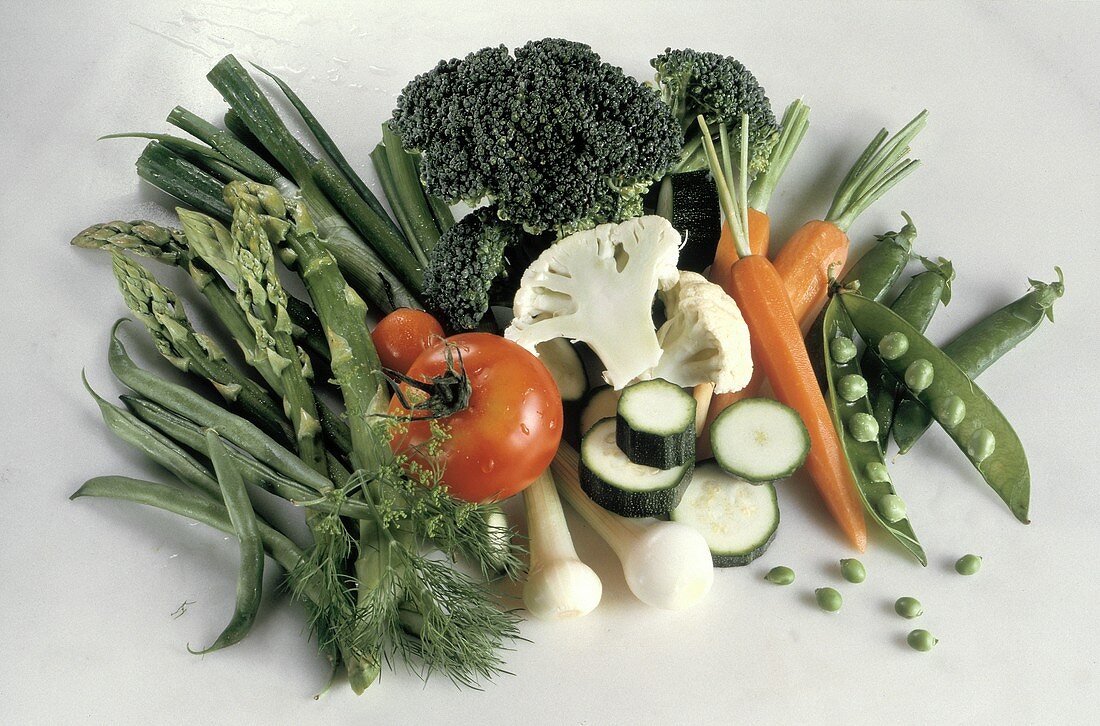 Gemüse-Bohnen,Spargel,Tomaten,Lauch,Brokkoli,Blumenkohl u.a.
