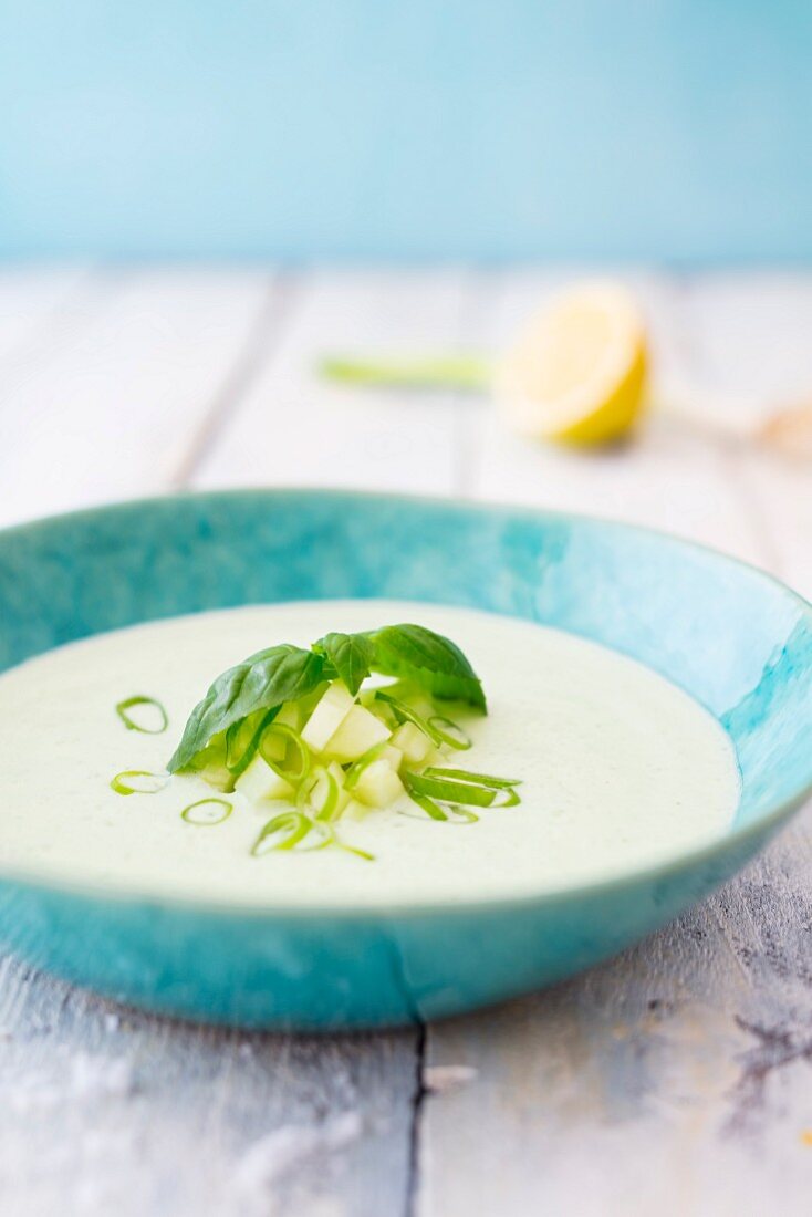 Cold cucumber soup with buttermilk