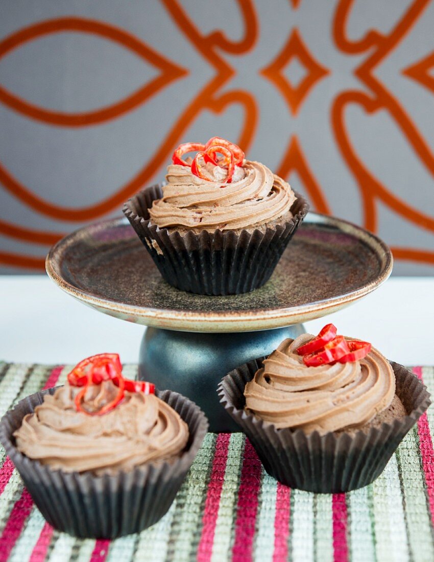 Cupcakes mit Chilischokolade