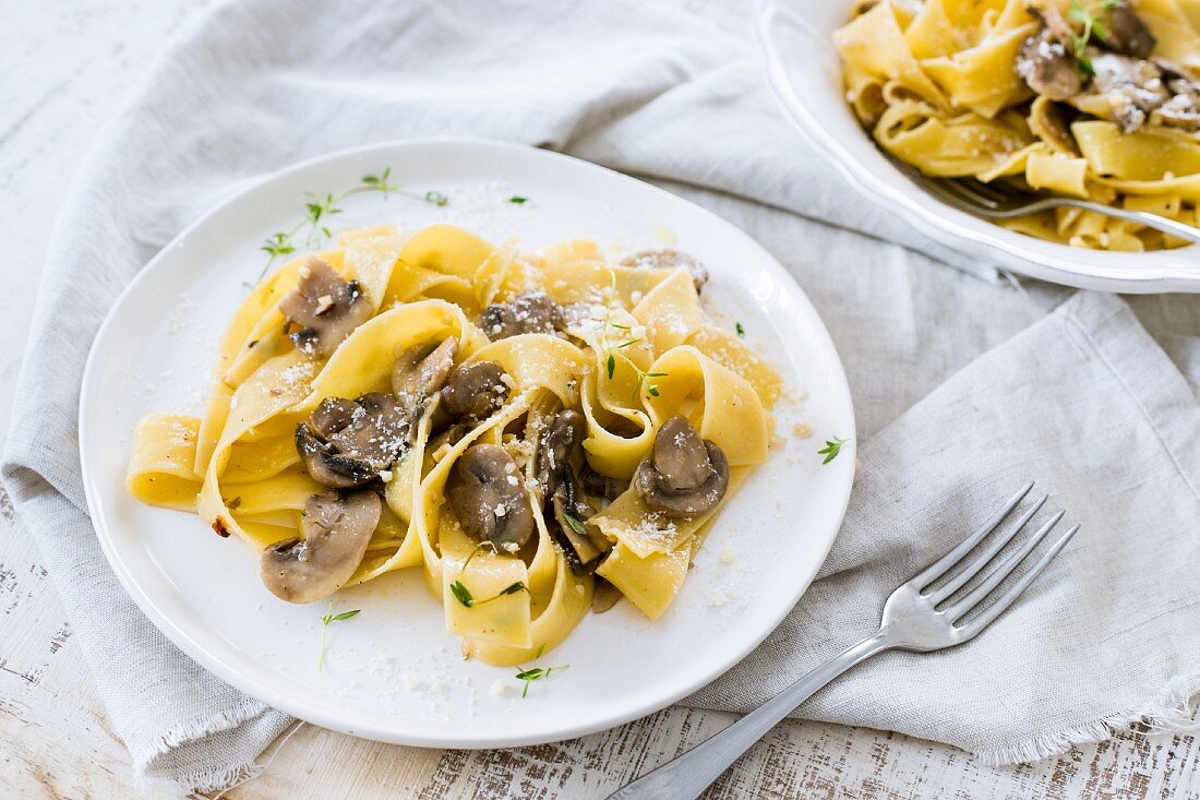 Pappardelle Pasta with Mushrooms