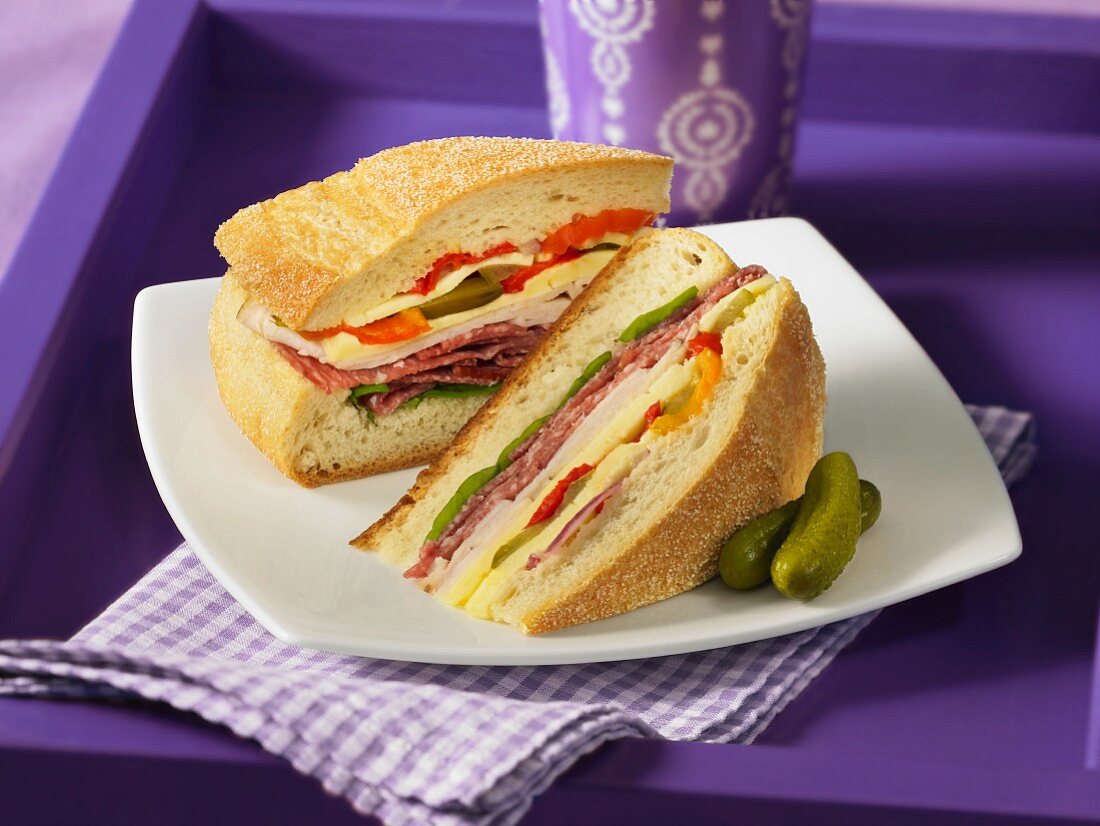 Mufletta stuffed sandwich