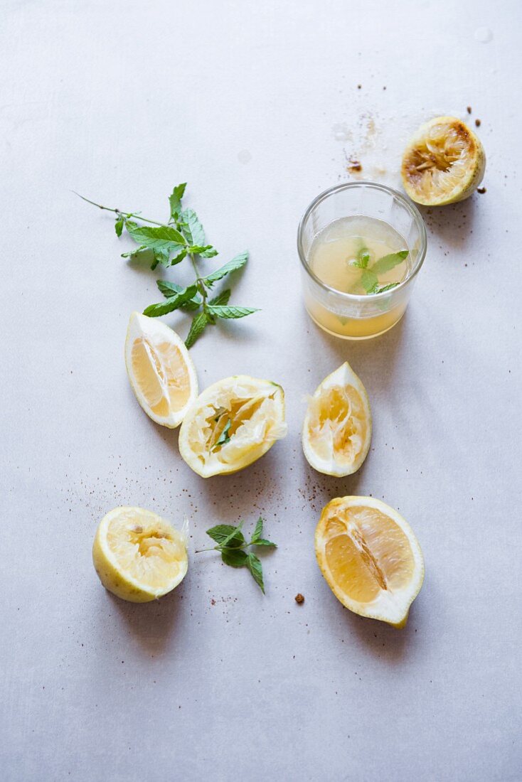 Lemonade with mint