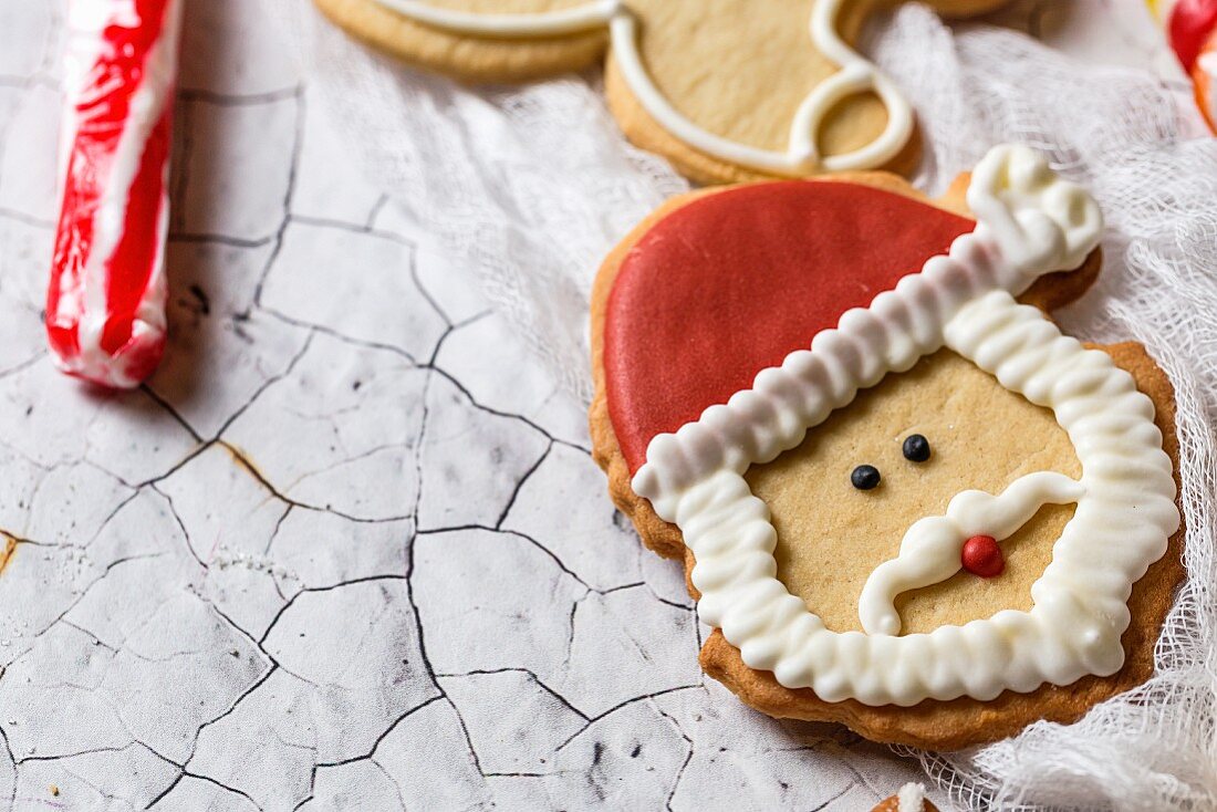 Weihnachtsmann-Plätzchen