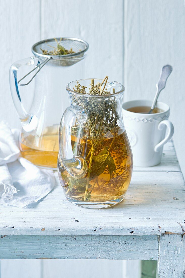 Herb Infused Tea in Pitcher 