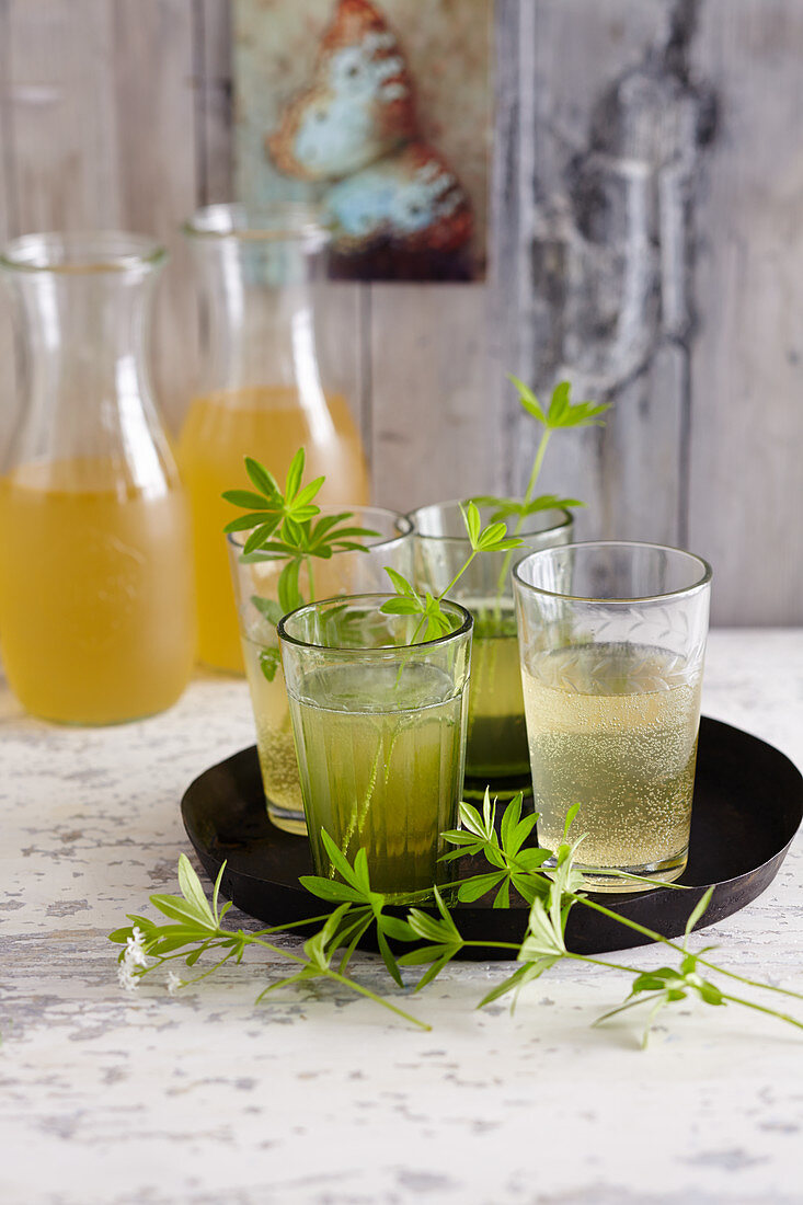 Hessian wild herb punch with woodruff