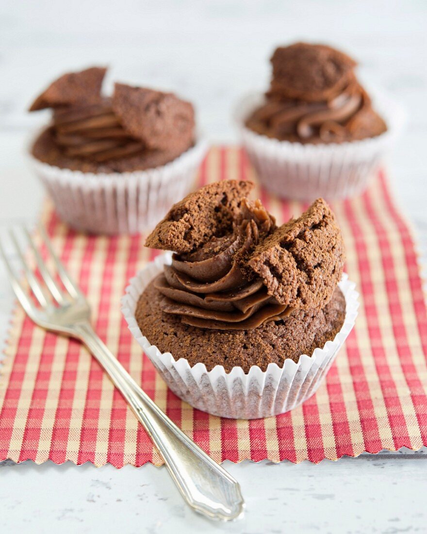 Cupcakes mit Schokoladencreme
