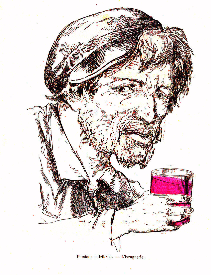 Alcoholic, 19th Century illustration