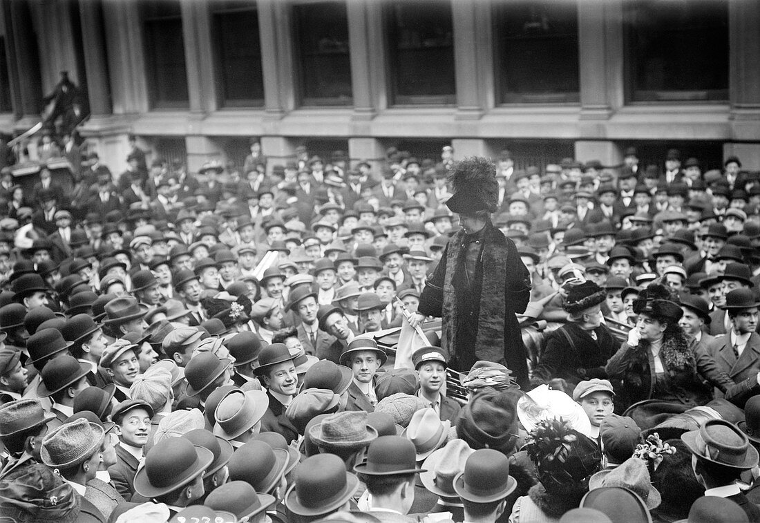 Emmeline Pankhurst in New York City, USA, 1911