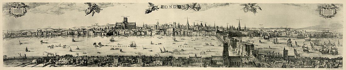 Visscher's view of London, 1616