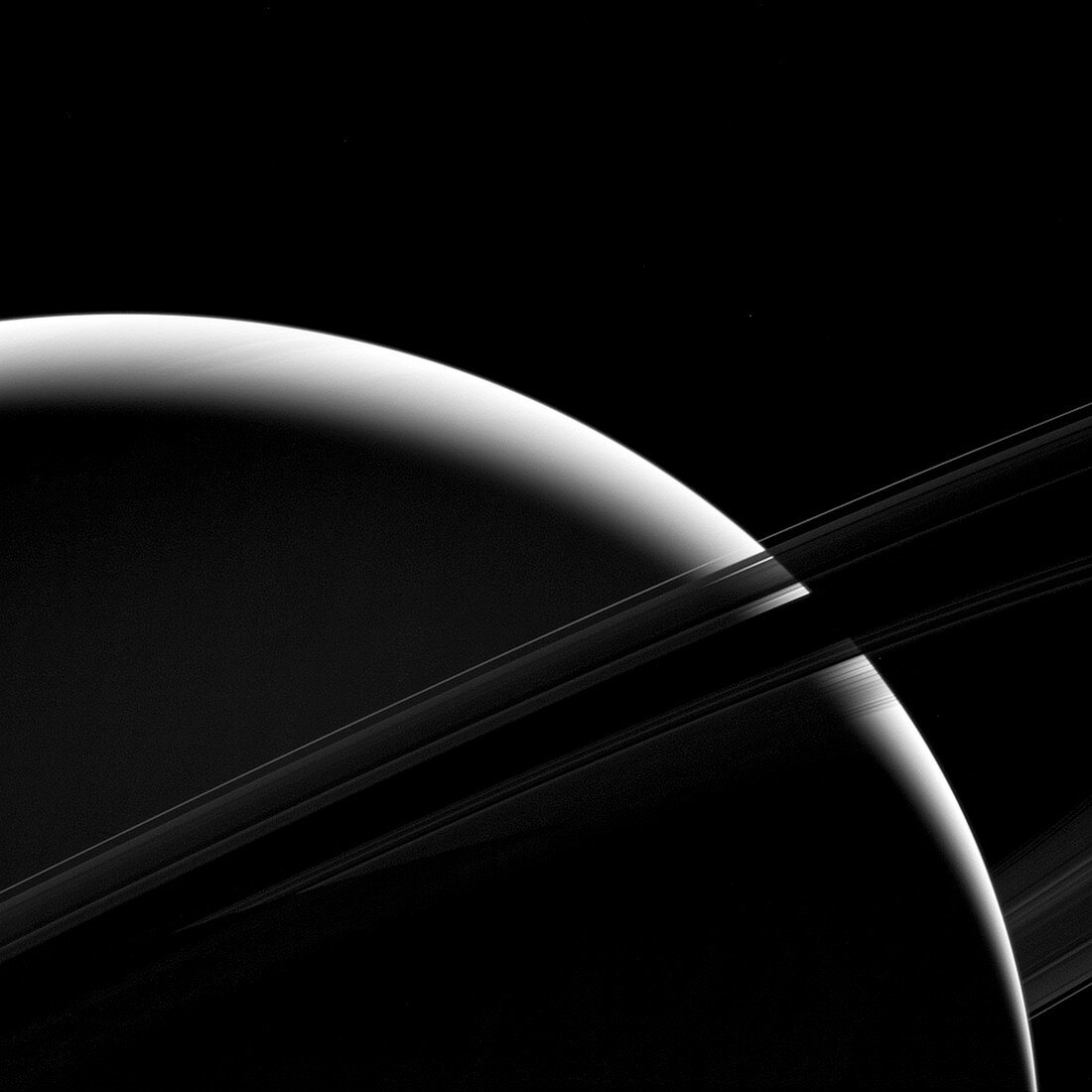 Saturn and its rings, Cassini image