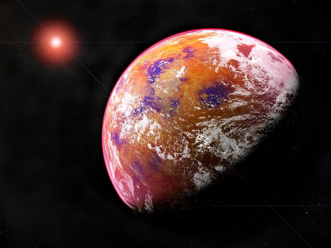 Proxima Centauri b exoplanet, illustration