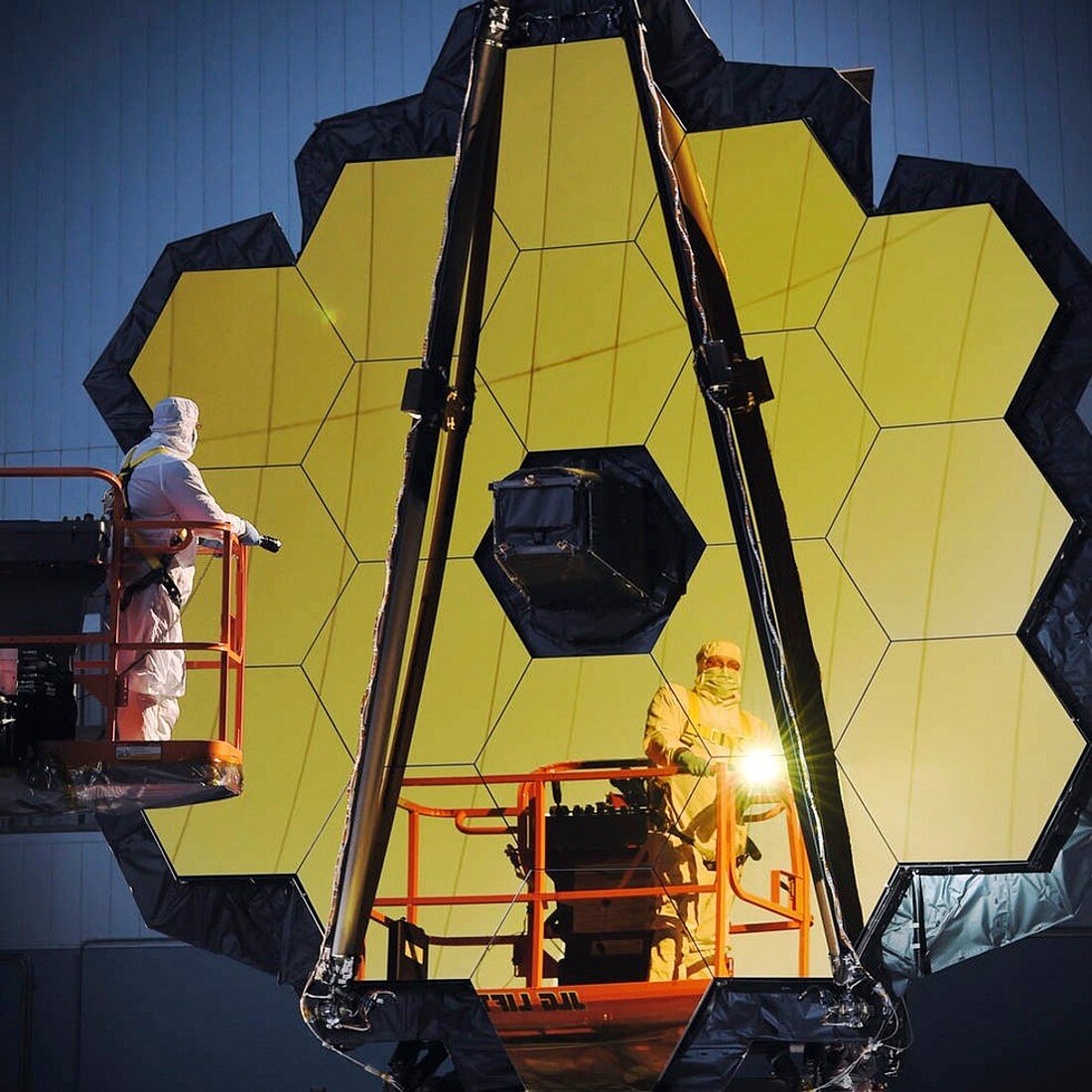 James Webb Space Telescope mirror inspection