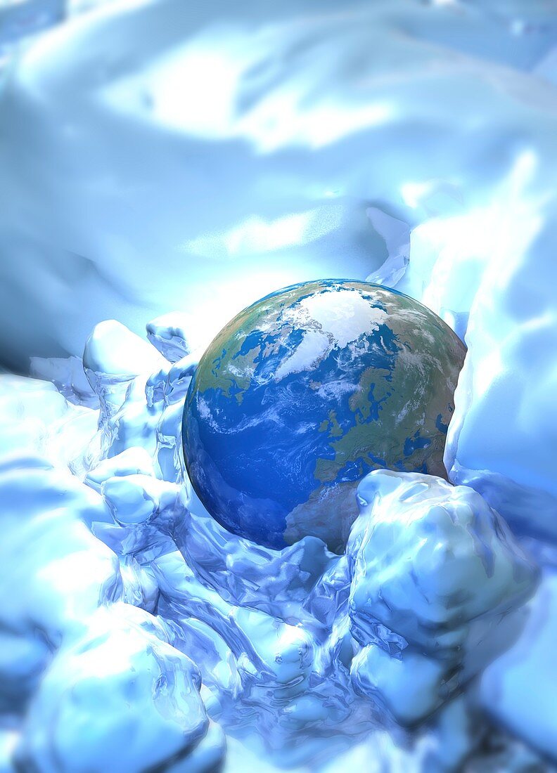 Global warming, illustration