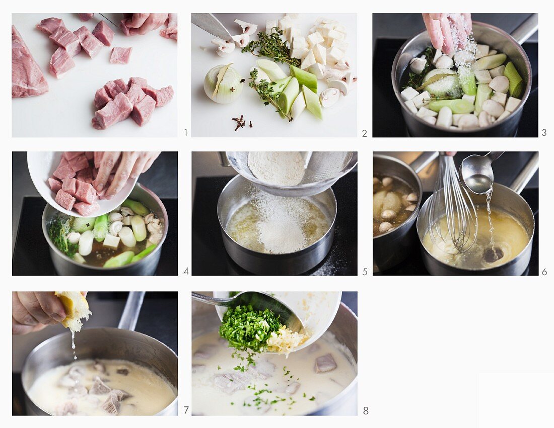 How to make veal fricassee