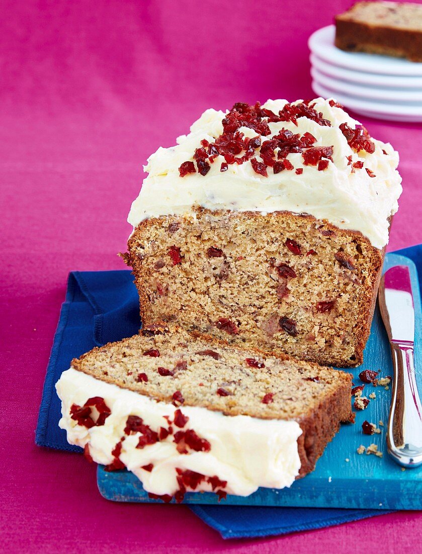 Cranberry Banana Cake with Cream Cheese Frosting
