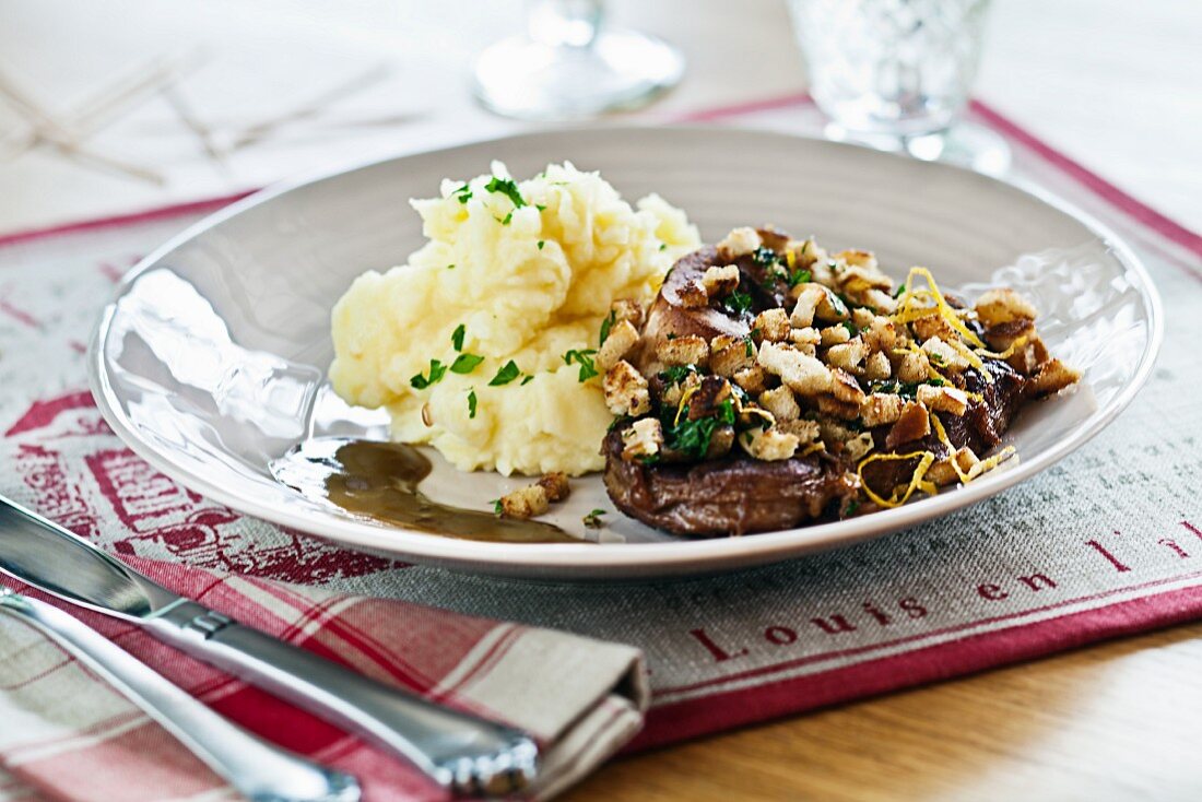 Osso bucco with mashed potato