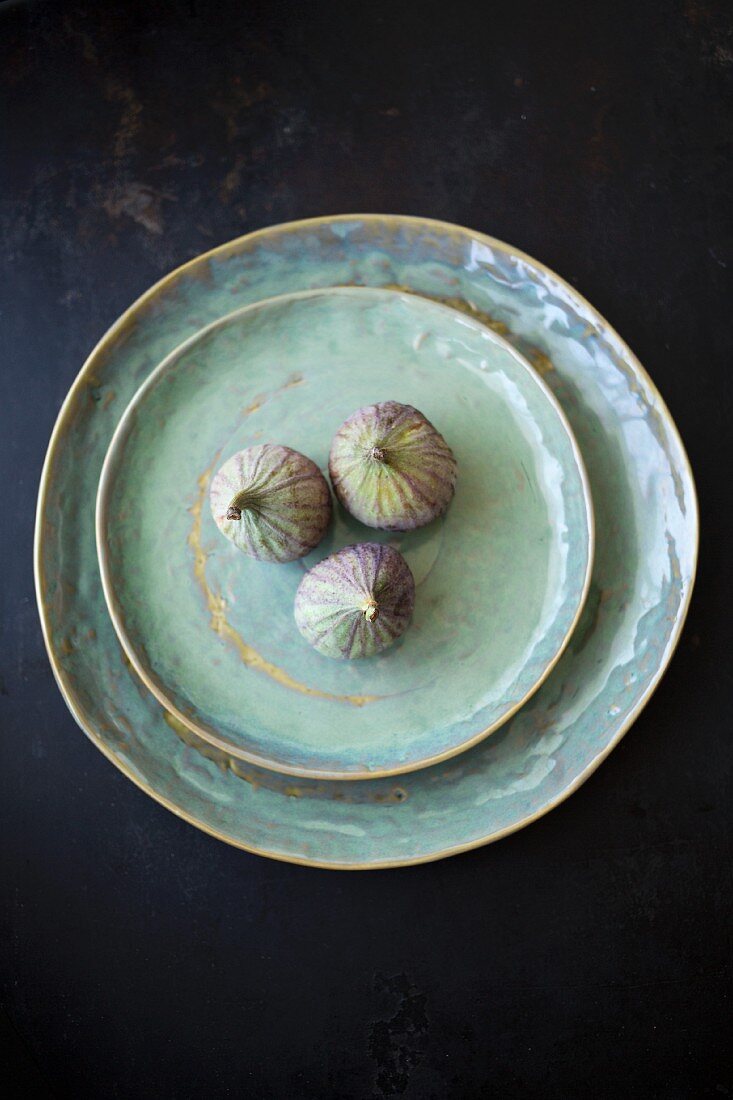 Three figs on plate