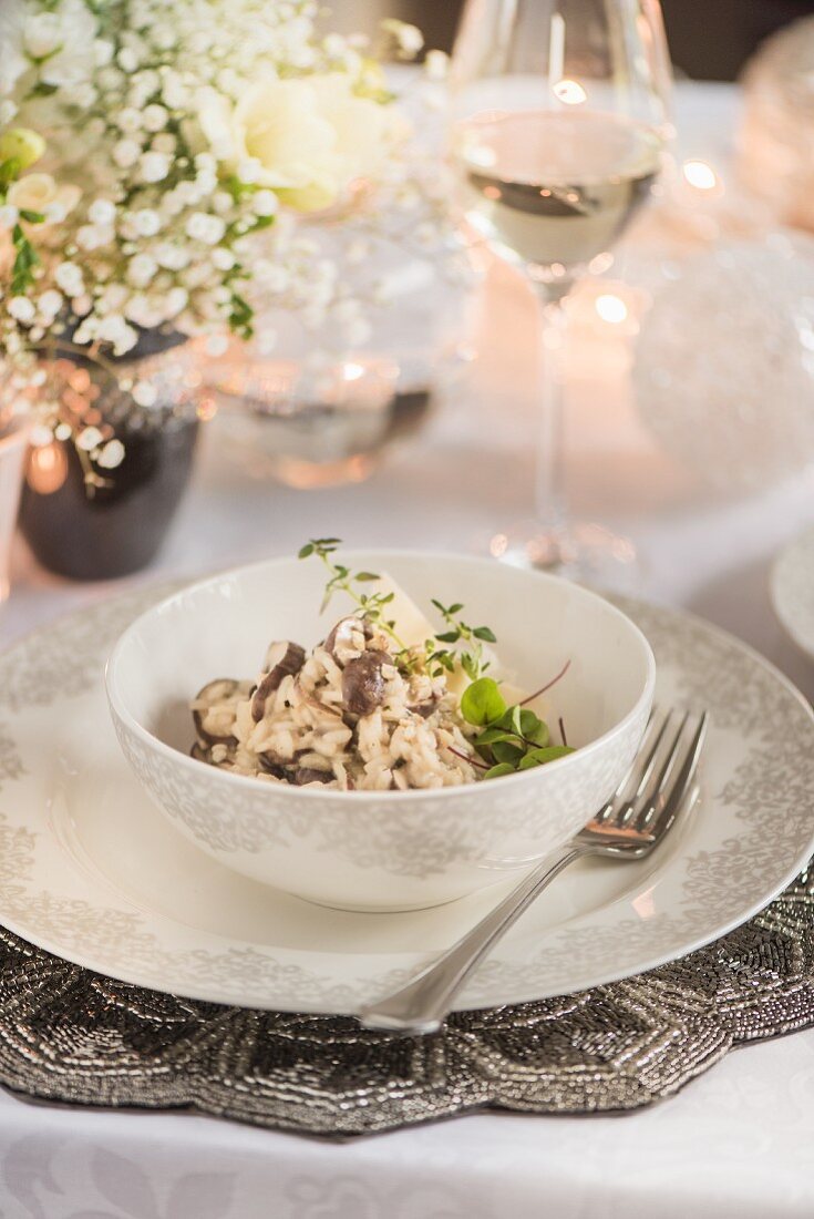 Mushroom risotto for Christmas